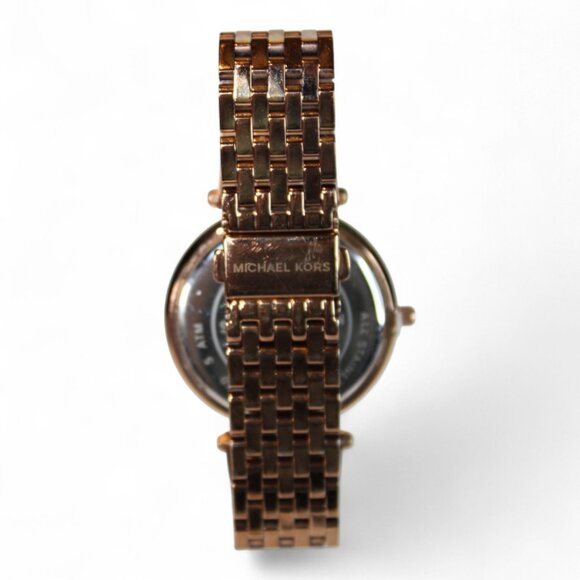 Michael Kors Darci Womens Rose Gold Tone Watch With Crystal Accents Stainless St - Picture 2 of 4